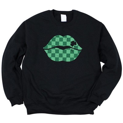 Simply Sage Market Women's Graphic Sweatshirt St. Patrick's Lips