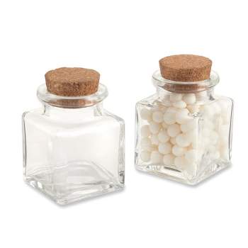 15 Pack Small Glass Bottles with Cork Stoppers - 1.7 oz (50ml) Mini Jars  with Twine and Blank Tags for Gift Favors, Spices, Crafts