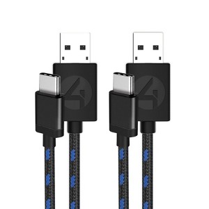 4GAMERS PS5 3m Superfast Play & Charge Cables Twin Pack - 1 of 4