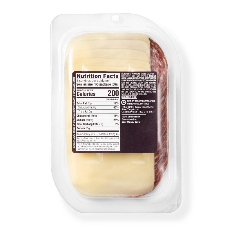 Uncured Genoa Salami and Provolone Cheese - 6oz - Good &#38; Gather&#8482;, 4 of 5