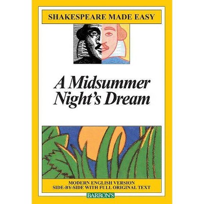 A Midsummer Night's Dream - (Shakespeare Made Easy) Annotated by  William Shakespeare (Paperback)