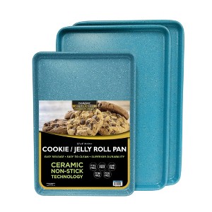 CasaWare 3pc Ultimate Commercial Weight Cookie Sheet Set, Two 15 x 10-Inch Pans, One 13 x 9-Inch-Inch Pan - 1 of 2