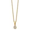 Chisel Stainless Steel Yellow IP-plated Crystal Pendant on a Necklace 16" Cable Chain Necklace with a 2" Ext. - 2 of 2