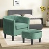 Costway Barrel Chair with Ottoman Footrest Curved Backrest Armrests Removable Seat Cushion - 4 of 4