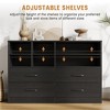 Garvee 4 Drawer Dresser for Bedroom, Modern Chest of Drawers, TV Stand Dresser Drawer Organizers with 6 Storage Cubbies for Living Room,Hallway - 4 of 4