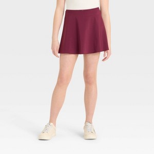 Girls' Lace Trim A-Line Mini Skort - art class™ - 1 of 3