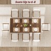 71" Large Dining Table,Farmhouse Table Set for 8 with Padded Top & V-Shaped Feet,Rectangular Wooden Dining Table for Home,Dining Room,Kitchen - 4 of 4