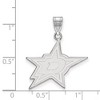 Black Bow Jewelry 14k White Gold Dallas Stars NHL Large Pendant - 2 of 3
