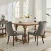 APRILSOUL37.80"Velvet Dining Chair with Handmade Tufted Trim, Solid Wood Handles on Top and Sides,Set of 2 - 3 of 4