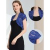 INSPIRE CHIC Women's Elegant Short Sleeve Sheer Floral Lace Shrug - 2 of 4