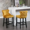 Lyngins Luxury Counter Height Bar Stool Set of 2, Waist-Wrapping Backrest, Counter Stools with Back Buttons, Dining Chairs for Kitchen/Home Bar - 2 of 4