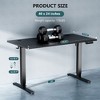 CAVINAS Height-Adjustable Office Desk, Ergonomic Standing Desk with T-Shaped Metal Bracket, Modern Computer Desk for Home Office/Gaming/Study - 4 of 4