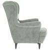 vidaXL Armchair Light Gray Velvet - 4 of 4