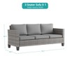 Sonkuki Outdoor Wicker Patio 3-Seat Sofa, PE Rattan Conversation Set With All-Weather Cushions - 2 of 4