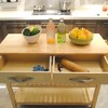 NicBex Mobile Kitchen Island Cart Kitchen Storage Cabinets Island Cart with 3-Tier Shelves and 2 Drawers for Kitchen - 4 of 4