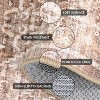 TackView Washable Low Pile Soft Design, Non-Slip, Stain Resistant, Vintage Distressed, for Living Room, Kitchen, Entryway - 3 of 4