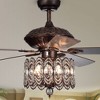 52" x 52" x 23" Grove Dejes Chandelier Lighted Ceiling Fan with Crystal Shade Brown - Warehouse Of Tiffany - 3 of 4