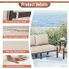 ALAULM Aluminum Patio Furniture Set 10-Seat Modern Metal Outdoor Conversation Sets w/45in Propane Fire Pit Table - 4 of 4