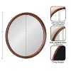 Kate & Laurel All Things Decor 30" Hatherleigh Round Wood Wall Mirror Diameter Walnut Brown - 2 of 4