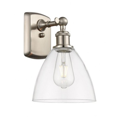 Bristol Glass - 1 Light Wall Sconce In Industrial Style-11.25 Inches Tall and 8 Inches Wide