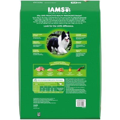 IAMS Proactive Health Minichunks Chicken and Whole Grain Dry Dog Food - 15 lbs