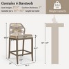 Arceso 26.5"H Counter Height Bar Stools , Boho-Style Rattan Chairs - 4 of 4