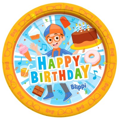 Treasures Gifted Blippi Plates 9in - Blippi Party Supplies - 24 Pack