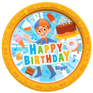 Treasures Gifted Blippi Plates 9in - Blippi Party Supplies - 24 Pack - 1 of 1