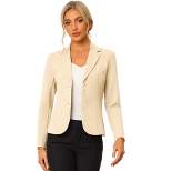 Allegra K Women's Work Office Lapel Collar Stretch Suit Blazer
