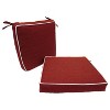 Home Fashions International 2pc 18"x19" O'Linen Deluxe Outdoor Seat Cushion Set - 3 of 3