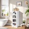Small Bathroom Cabinet with Drawers, Freestanding Bathroom Floor Cabinet, 11.8 x 11.8 x 33.1 Inches Slim Storage Organizer for Hallway Living Room - 2 of 4
