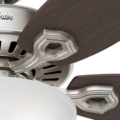 52" Brushed Nickel Ceiling Fan with LED Light and Reversible Blades