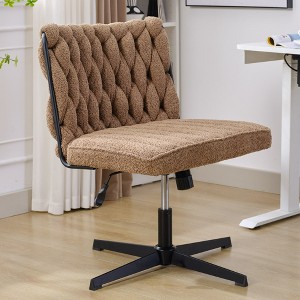 Armless Office Desk Chair No Wheels - 1 of 4