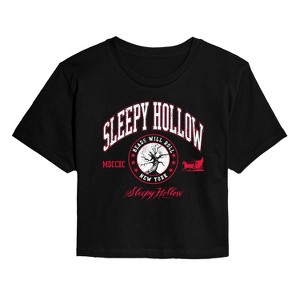 Women's - Sleepy Hollow - Collegiate Cropped Graphic T-Shirt - 1 of 4