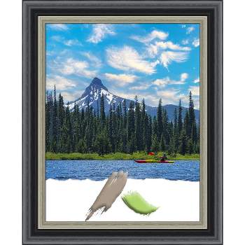 Amanti Art Theo Black Silver Wood Picture Frame