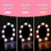 Kids Vanity Desk with Mirror Lighting, Drawers, 3 Adjustable Light Modes, Wooden Princess Makeup Table for Girls, Pink - 4 of 4