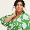 Women's Classic Rose Poplin Long Sleeve Mini Dress - kate spade new york x Target Green/Blue - 4 of 4