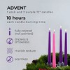 12 inch Taper Candles Set of 4 - Dripless and Smokeless Candle Unscented - Slow Burning Candle Sticks - 2 of 4