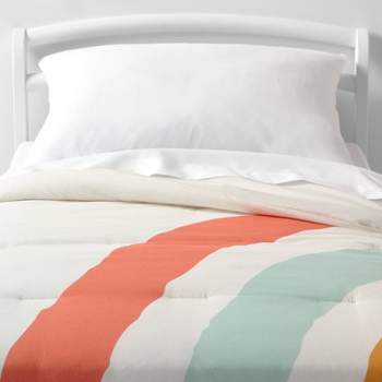 Toddler Placed Rainbow Print Kids' Comforter - Pillowfort™