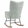 vidaXL Rocking Chair Accent Side Chair Padded Seat for Living Room Velvet - 2 of 4