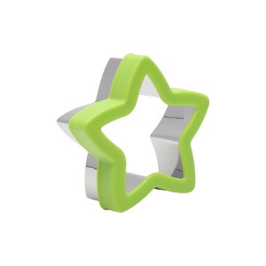 Unique Bargains Biscuit Cutter Large Star Trio Cookie Cutter Hand Washable Stainless Steel Plastic 3.9"x4.1"1.6" 1Pcs - 1 of 4