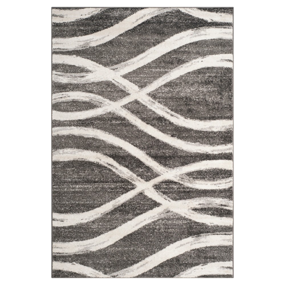 5'1inx7'6in Tracy Wave Accent Rug Charcoal/Ivory - Safavieh