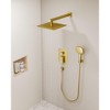 YAWWALK 10" Shower Head with 3-Spray Patterns Handheld in  Brushed Gold (Valve Included) - 2 of 4