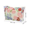 Unique Bargains Reusable Floral Print Handheld Makeup Bag White Red Pink 1 Pc - 2 of 4