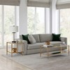 Metal Hollywood Glam Side Table with Mirrored Shelf in Gold - Henn&Hart
 - 4 of 4