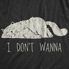 Womens I Don't Wanna T Shirt Funny Lazy Sleepy Cat Novelty Graphic Tee For Ladies - Crazy Dog Women's T Shirt - 2 of 4