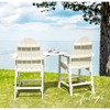 2pcs Adirondack Chair with Removable Tray, Poly Adirondack Chair Bar Stool with Cup Holder, 25.6" Weather Resistant Lifeguard Chair for Balcony,Deck - 2 of 4