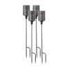 Black Punched Metal Candle Holder Garden Stake (Set of 4) - 2 of 4