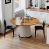 Luck Live Farmhouse Round Dining Table , 59" Round Kitchen Table for 6-8 Persons, Stylish Dining Room Furniture - 4 of 4