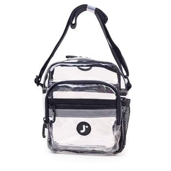 JWorld CruxCrossbody Sling Pack - Clear: Gender Neutral Organizer, Reflective, Adjustable Strap